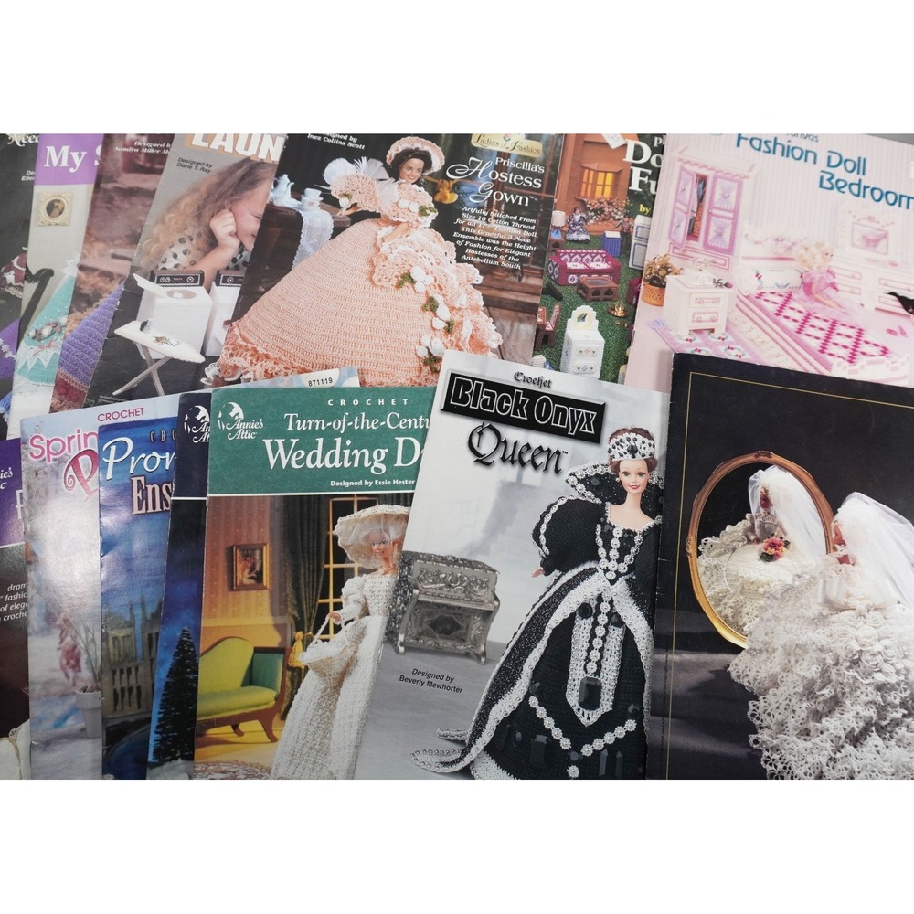 (17) Vintage 90s Fashion Doll Crochet Patterns Needlecraft Shop, Annie's Attic